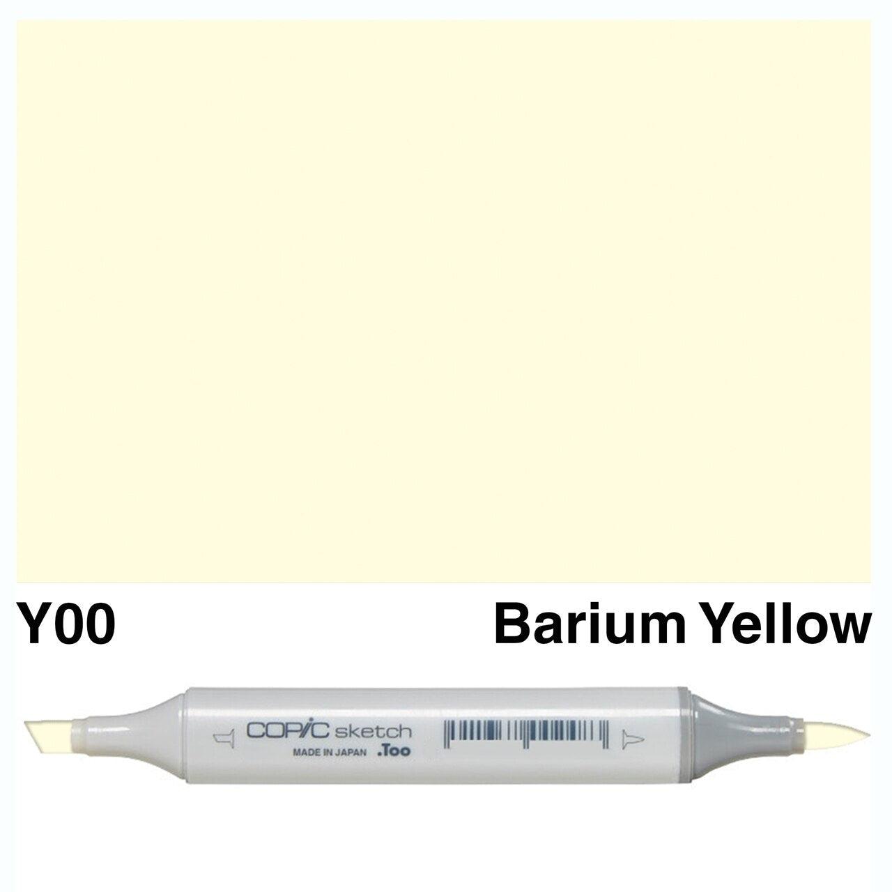 Copic - Sketch Marker - Barium Yellow - Y00-ScrapbookPal