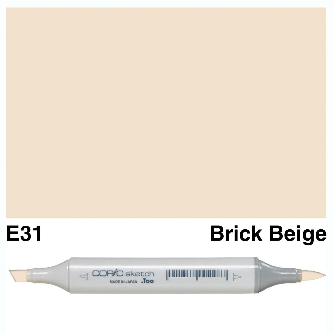 Copic - Sketch Marker - Brick Beige - E31-ScrapbookPal