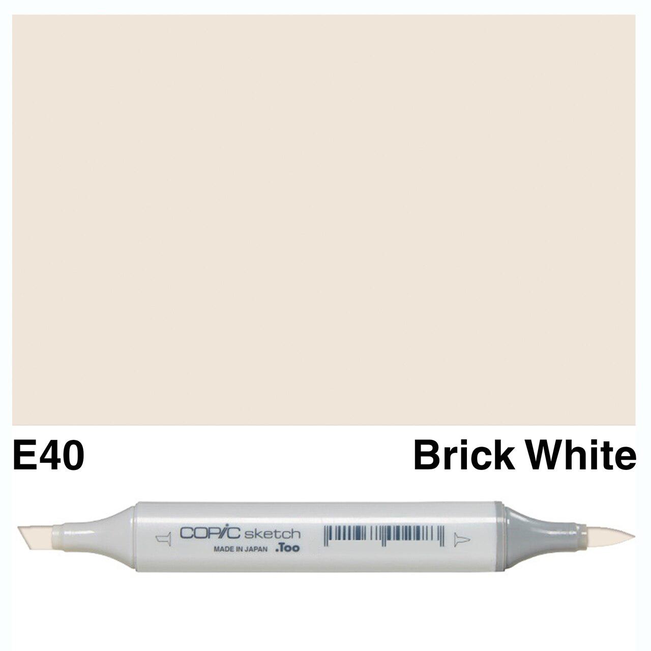 Copic - Sketch Marker - Brick White - E40-ScrapbookPal