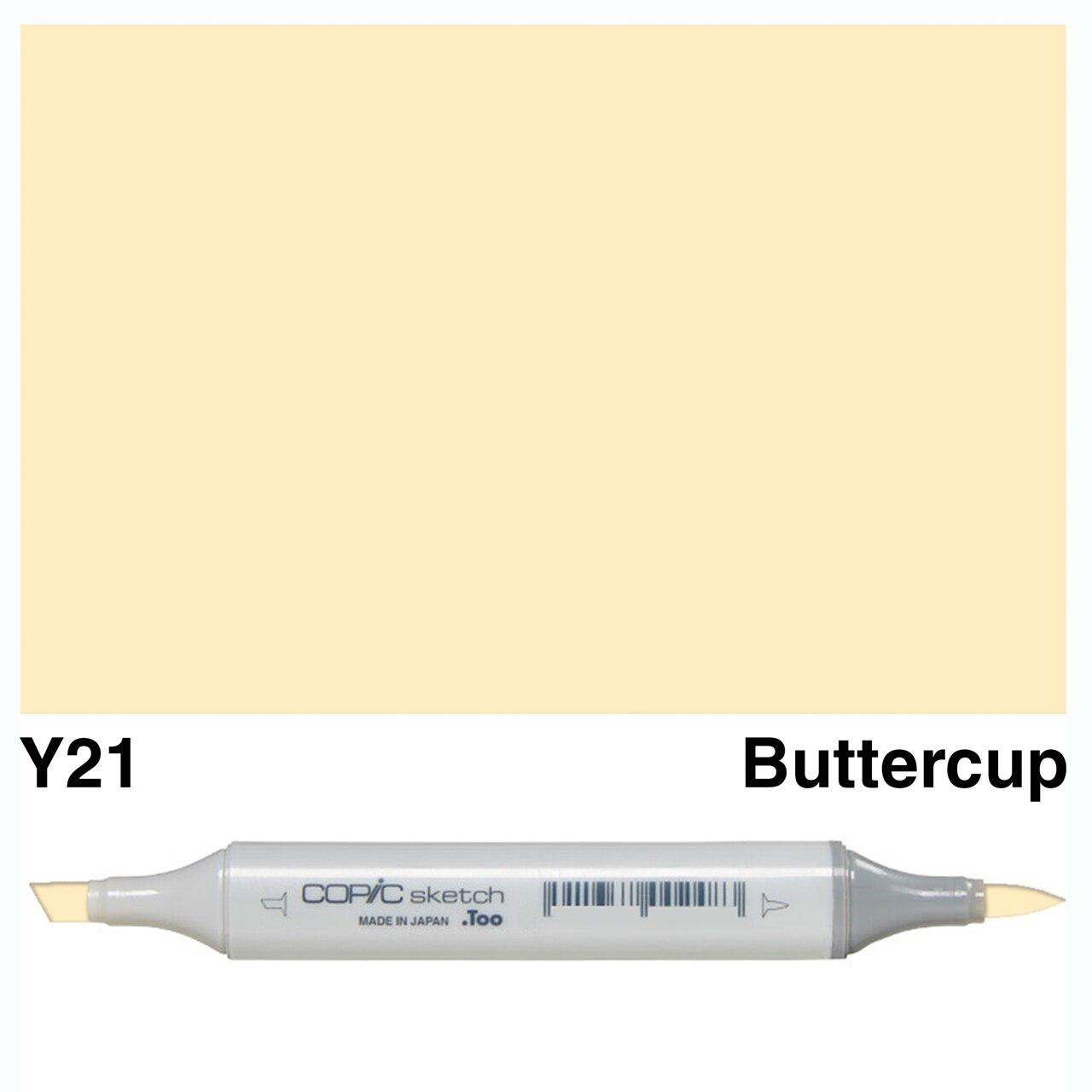 Copic - Sketch Marker - Buttercup Yellow - Y21-ScrapbookPal