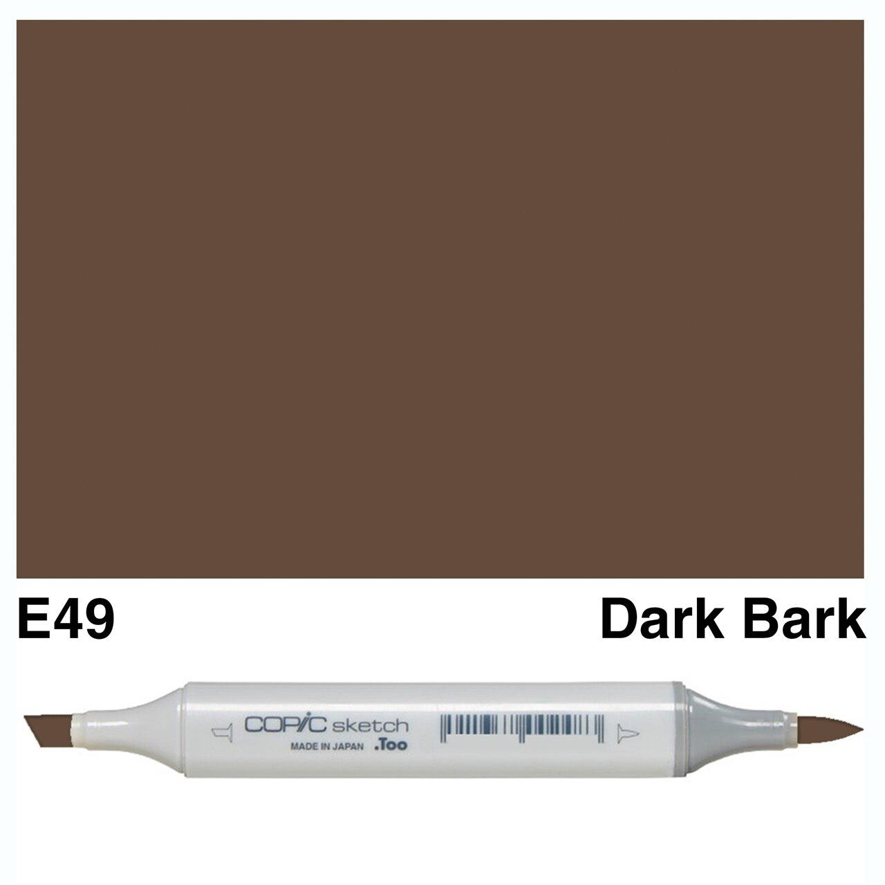 Copic - Sketch Marker - Dark Bark - E49-ScrapbookPal