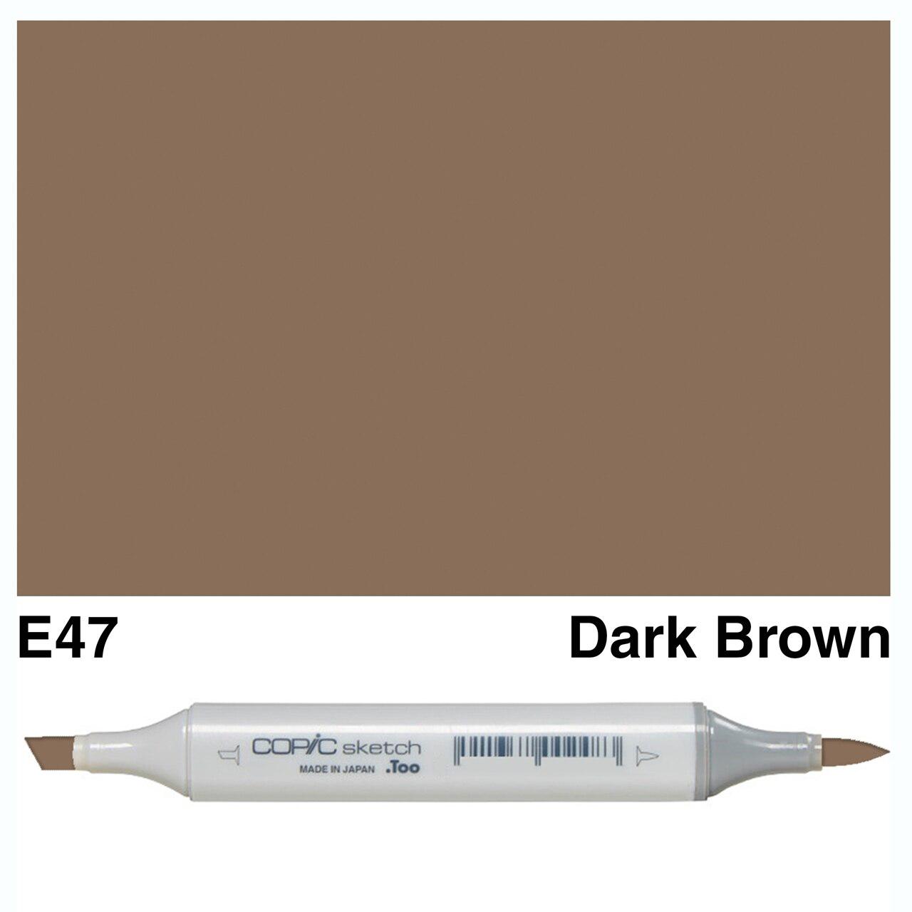 Copic - Sketch Marker - Dark Brown - E47-ScrapbookPal