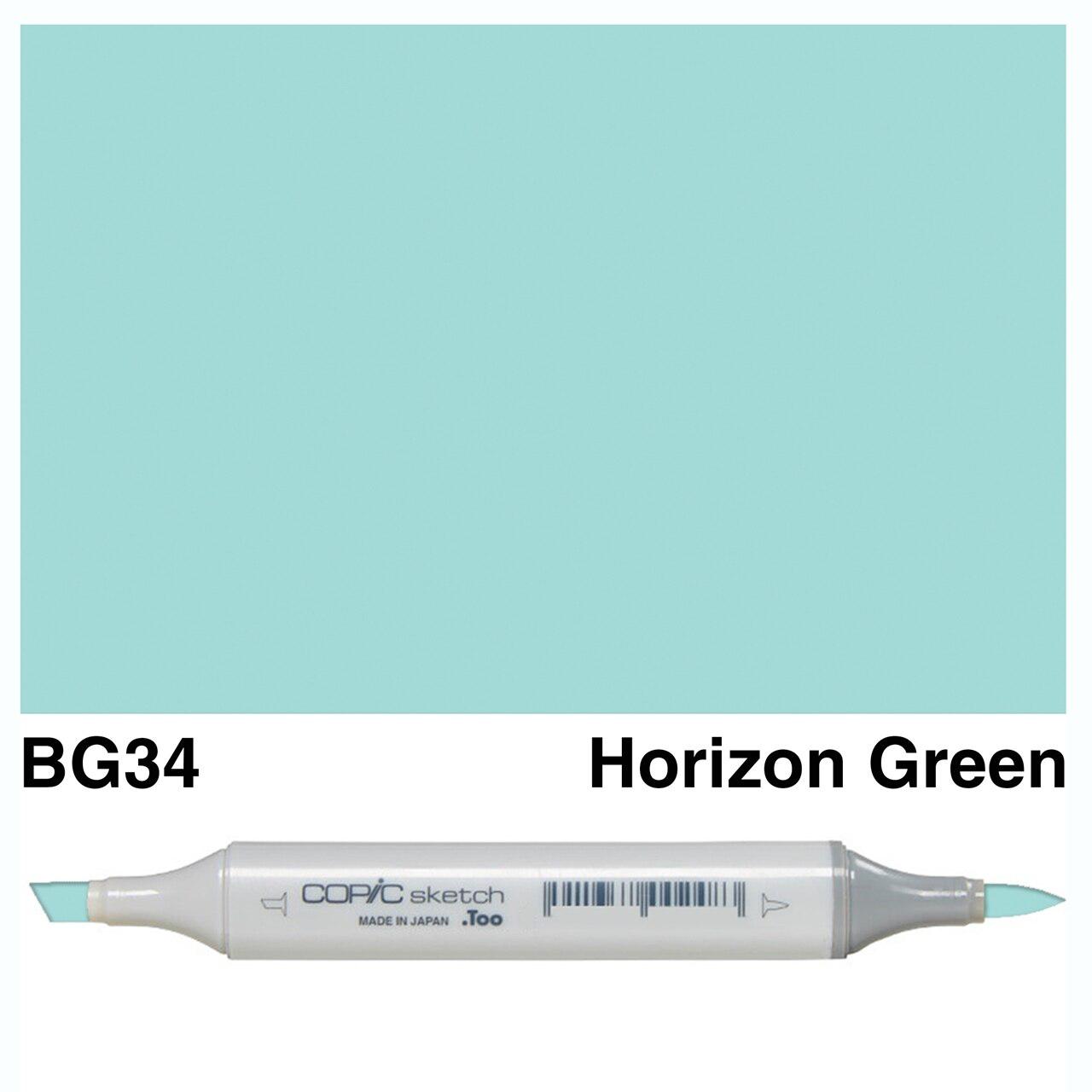 Copic - Sketch Marker - Horizon Green - BG34-ScrapbookPal