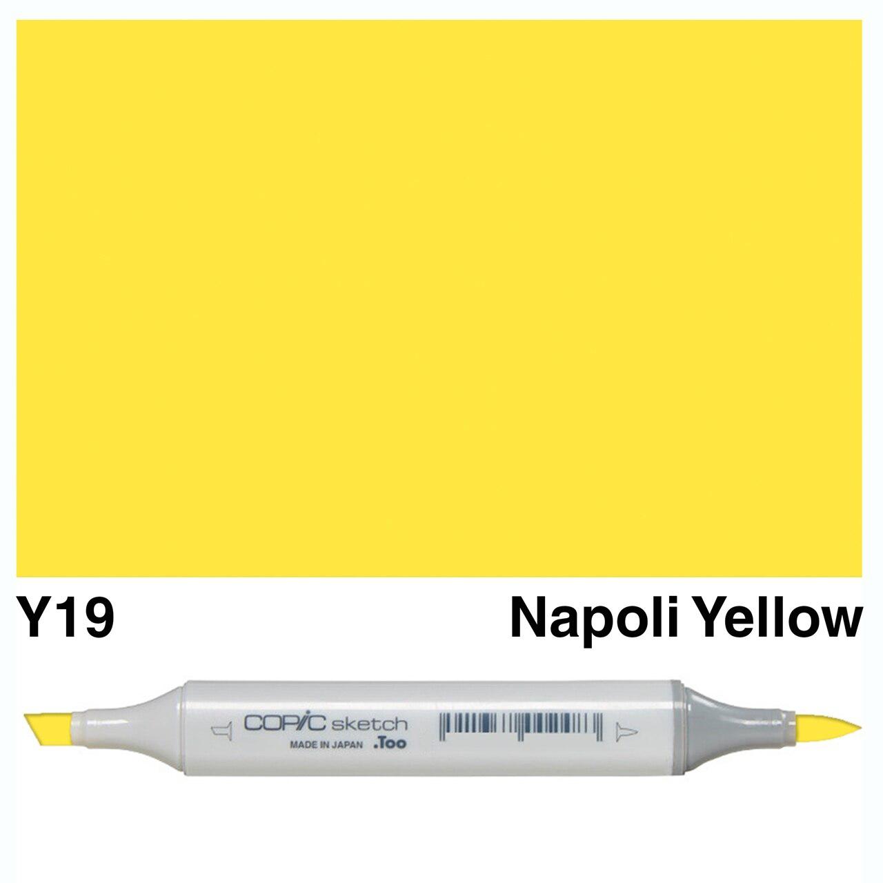 Copic - Sketch Marker - Napoli Yellow - Y19-ScrapbookPal