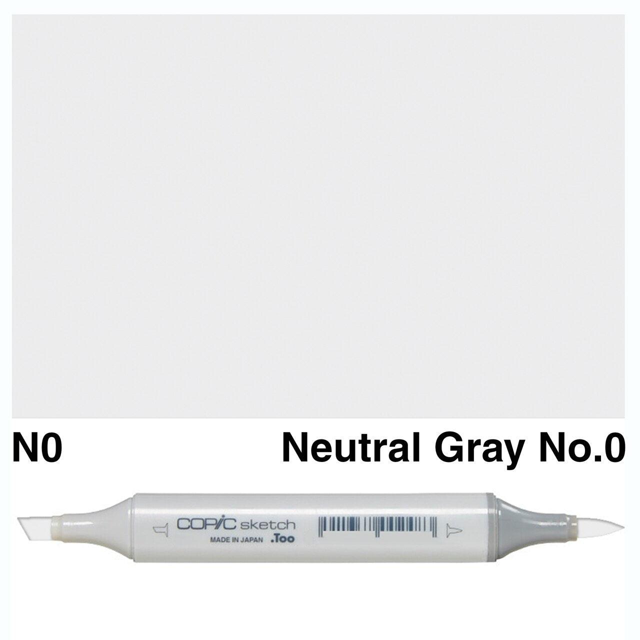 Copic - Sketch Marker - Neutral Gray No. 0 - N0-ScrapbookPal