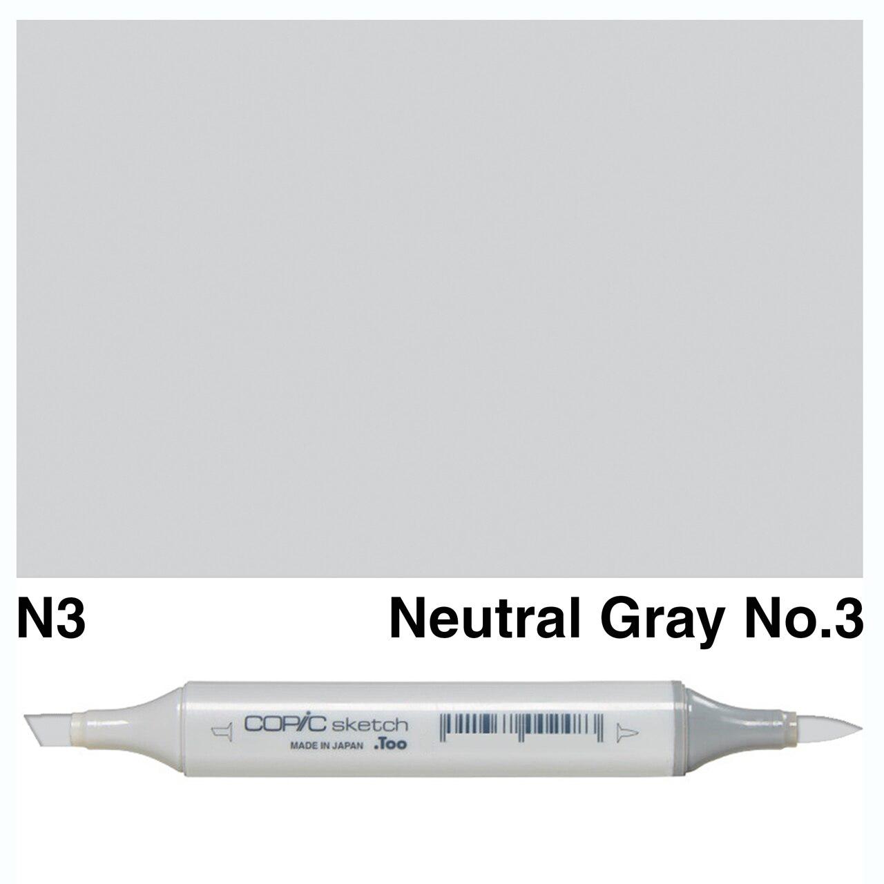 Copic - Sketch Marker - Neutral Gray No. 3 - N3-ScrapbookPal