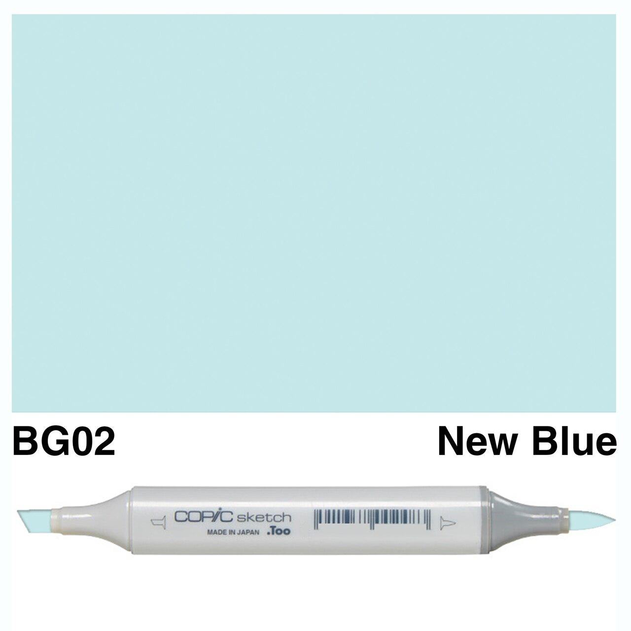 Copic - Sketch Marker - New Blue - BG02-ScrapbookPal