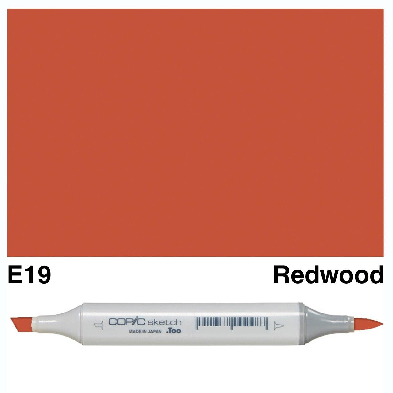Copic - Sketch Marker - Redwood - E19-ScrapbookPal