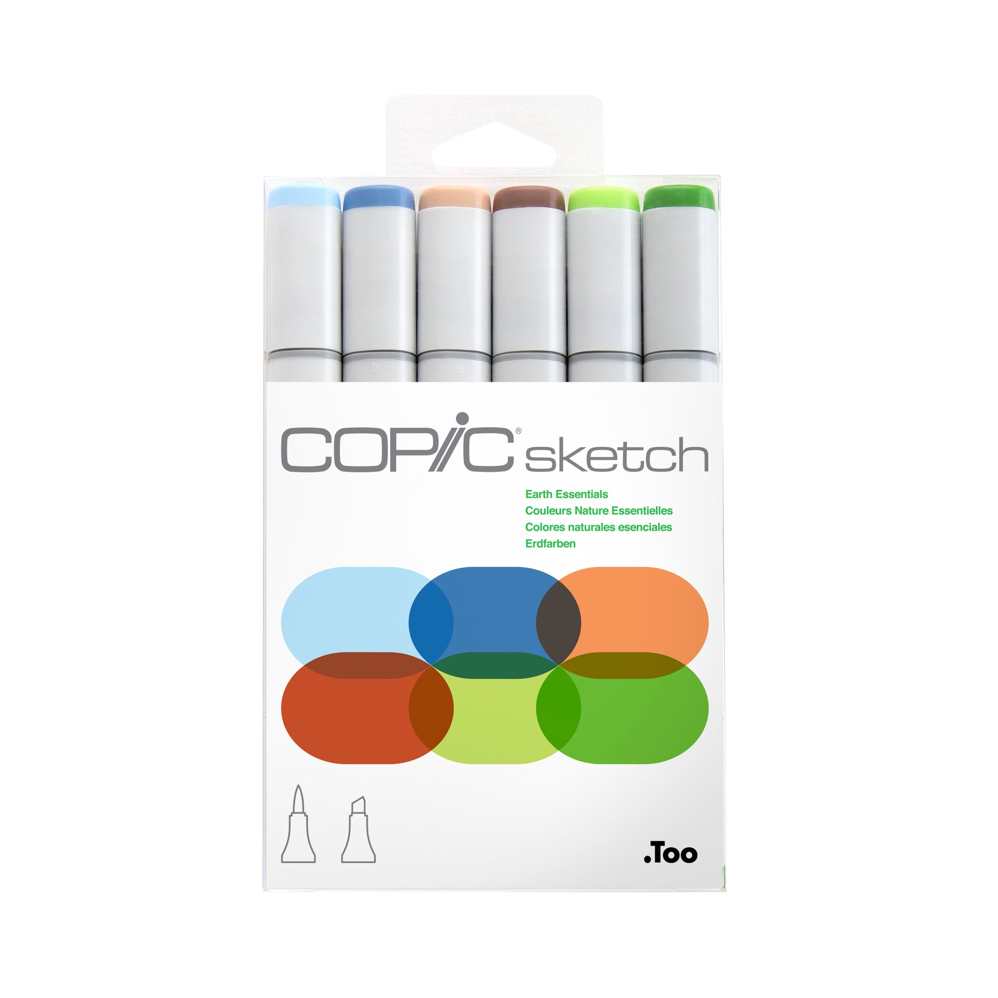 Copic - Sketch Marker Set - Earth Essentials, 6 pk-ScrapbookPal