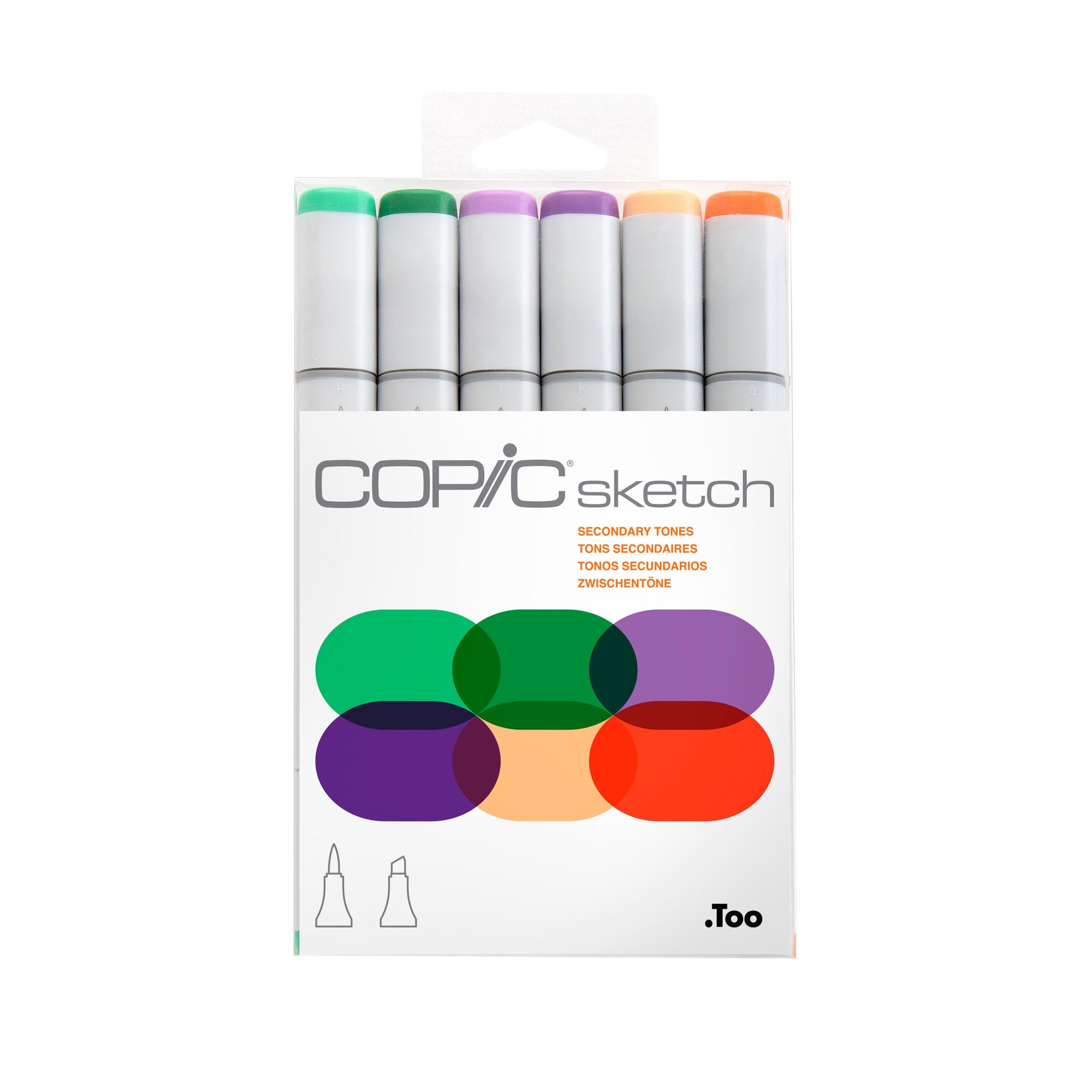 Copic - Sketch Marker Set - Secondary Tones, 6 pk-ScrapbookPal