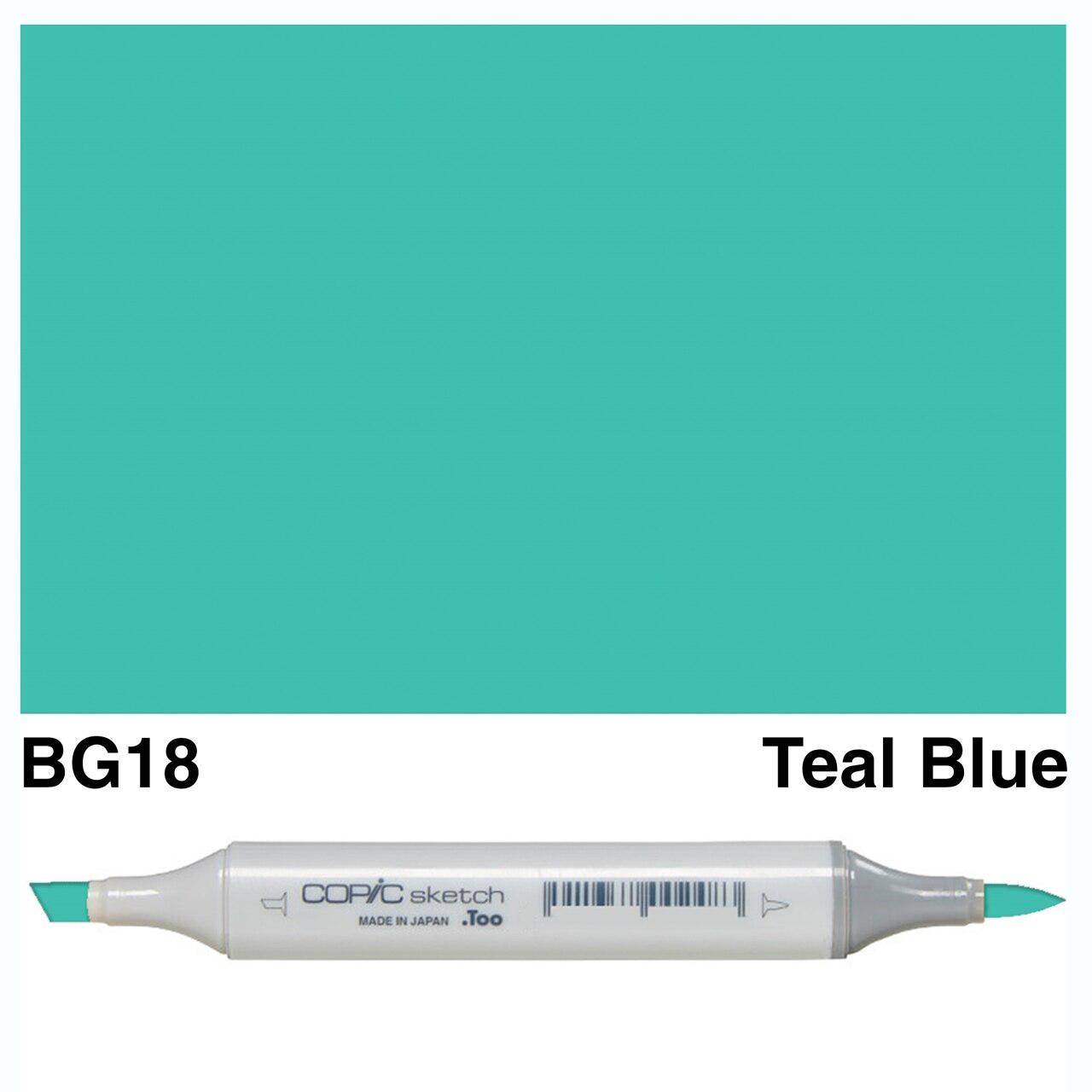 Copic - Sketch Marker - Teal Blue - BG18-ScrapbookPal