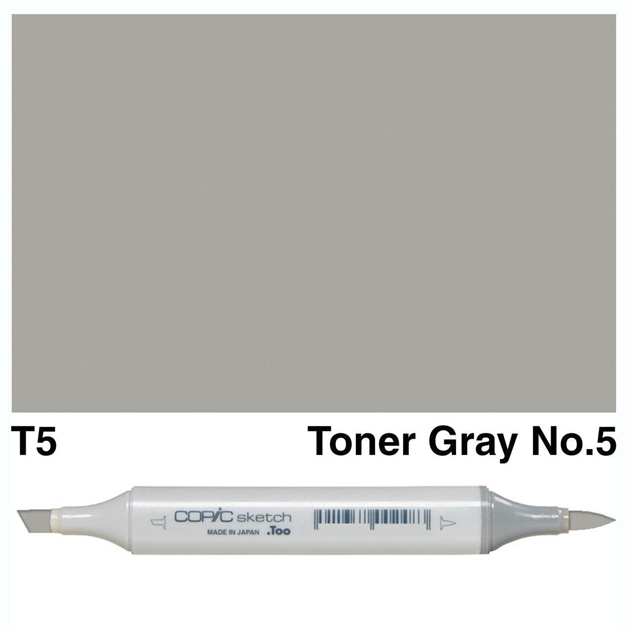 Copic - Sketch Marker - Toner Gray No. 5 - T5-ScrapbookPal