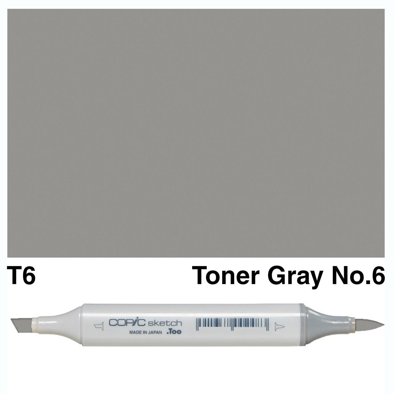 Copic - Sketch Marker - Toner Gray No. 6 - T6-ScrapbookPal