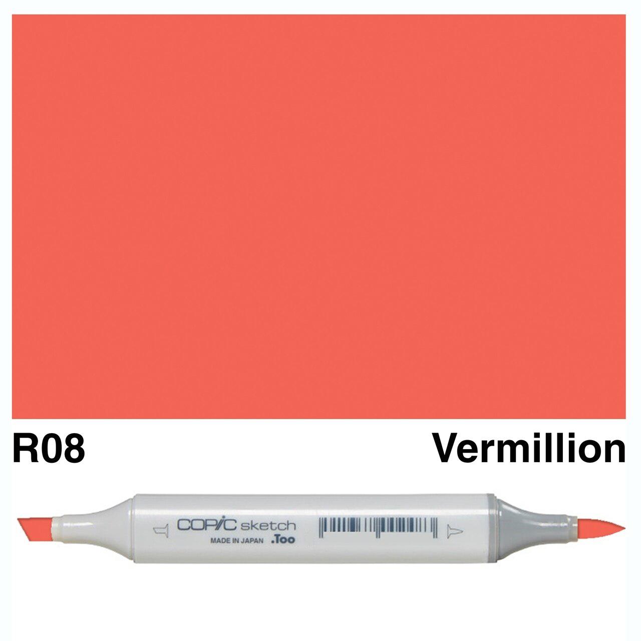 Copic - Sketch Marker - Vermilion - R08-ScrapbookPal