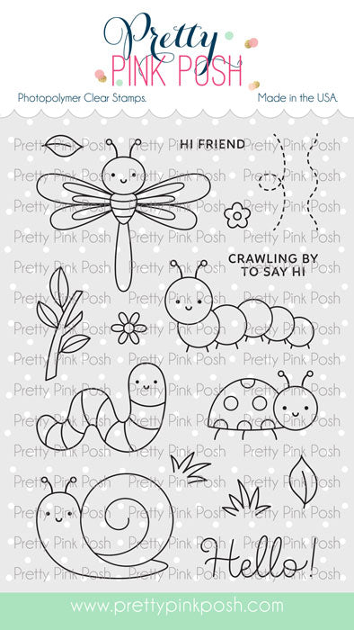 Pretty Pink Posh - Clear Stamps - Cute Bugs