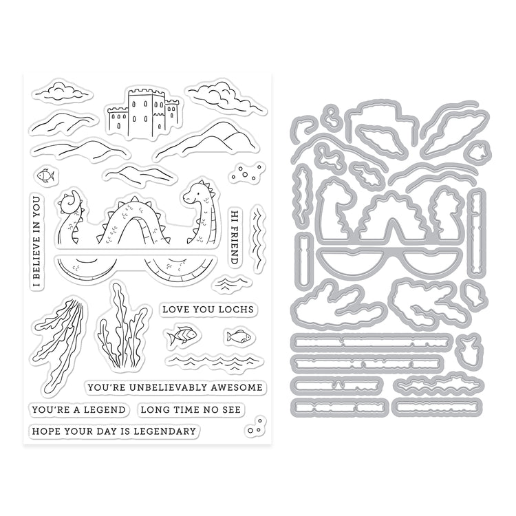 Hero Arts - Don't Stop Believing Collection - Stamp &amp; Cut - Unbelievably Awesome - Scratch &amp; Dent