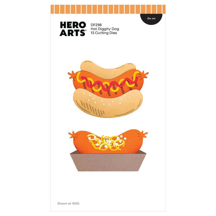 Hero Arts - Coney Club Collection - Dies - Hot Diggity Dog - Scratch &amp; Dent