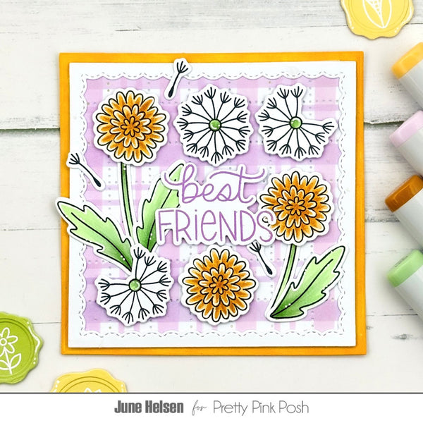 Pretty Pink Posh - Clear Stamps - Dandelions
