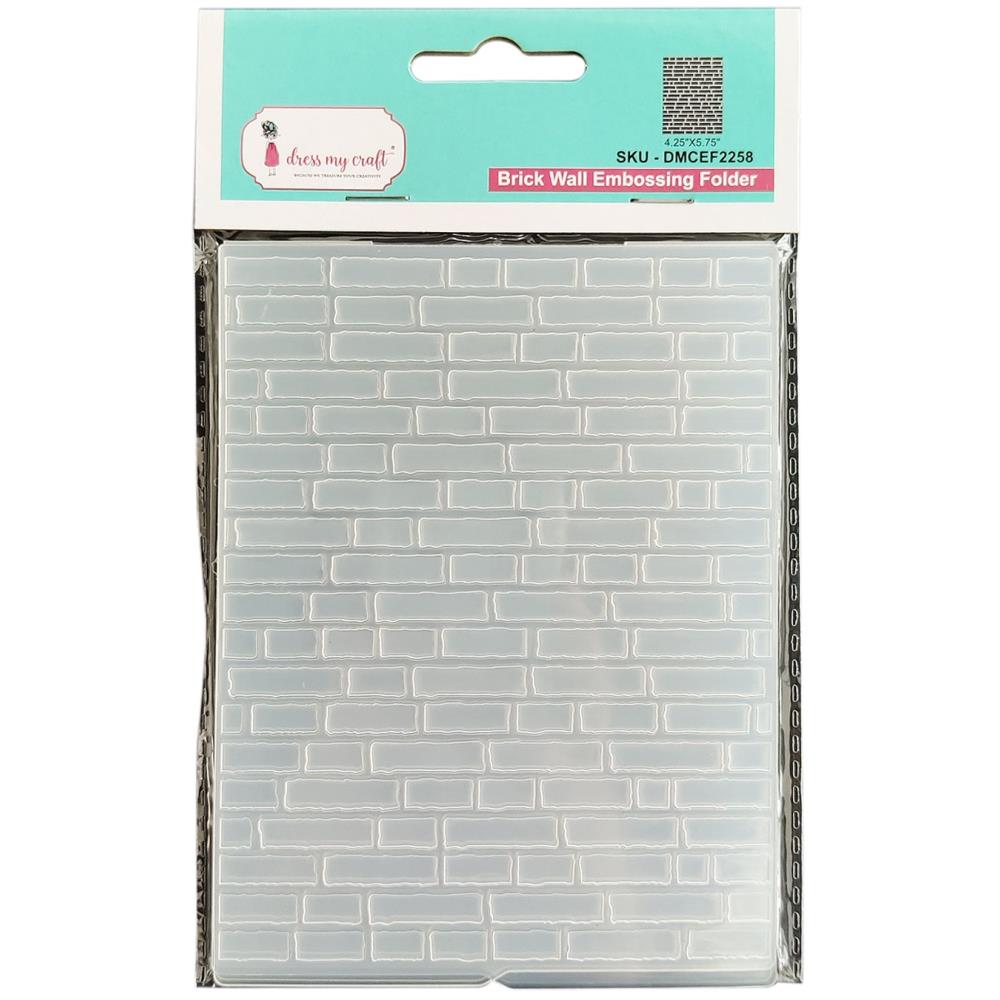 Dress My Craft - Embossing Folder - Brick Wall-ScrapbookPal