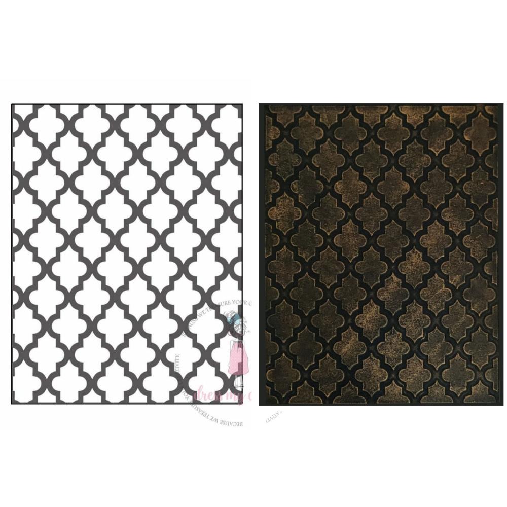 Dress My Craft - Embossing Folder - Lattice-ScrapbookPal