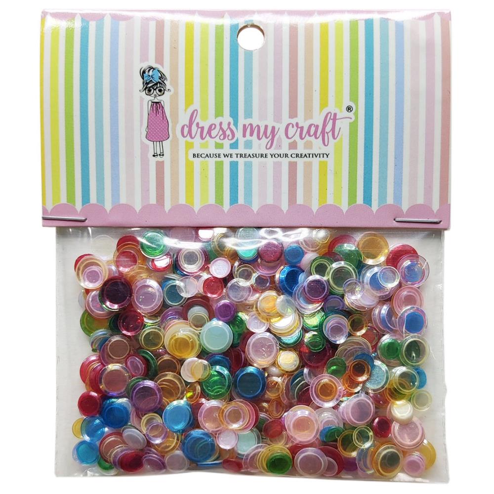 Dress My Craft - Shaker Elements - Rainbow Cup Sequins-ScrapbookPal