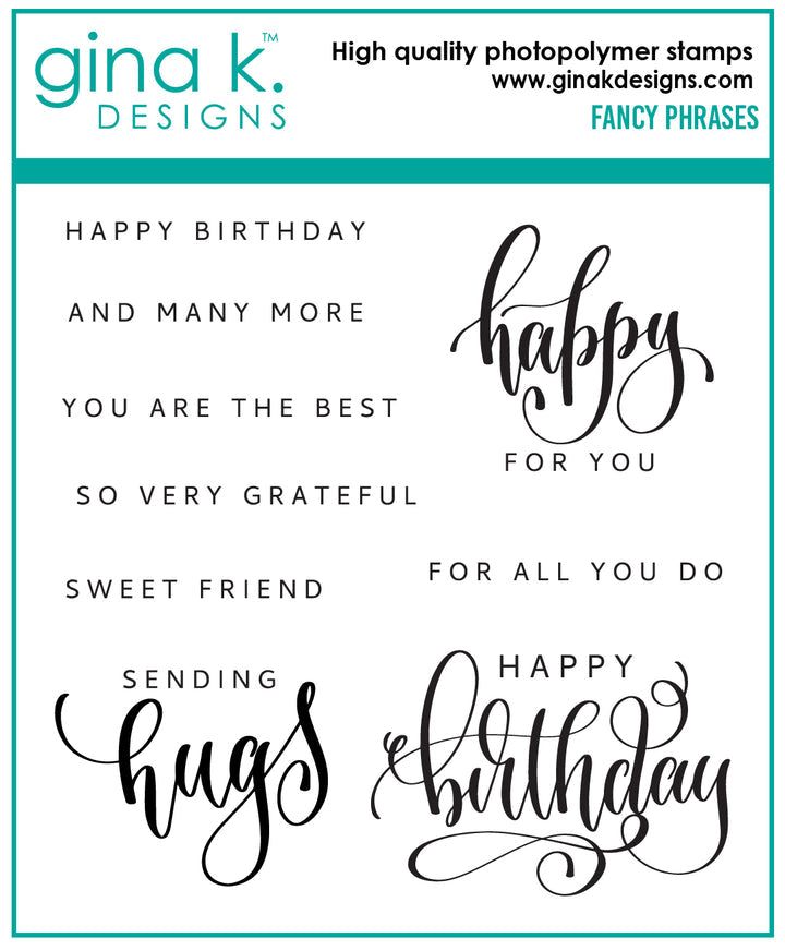 Gina K. Designs - Clear Stamps - Fancy Phrases