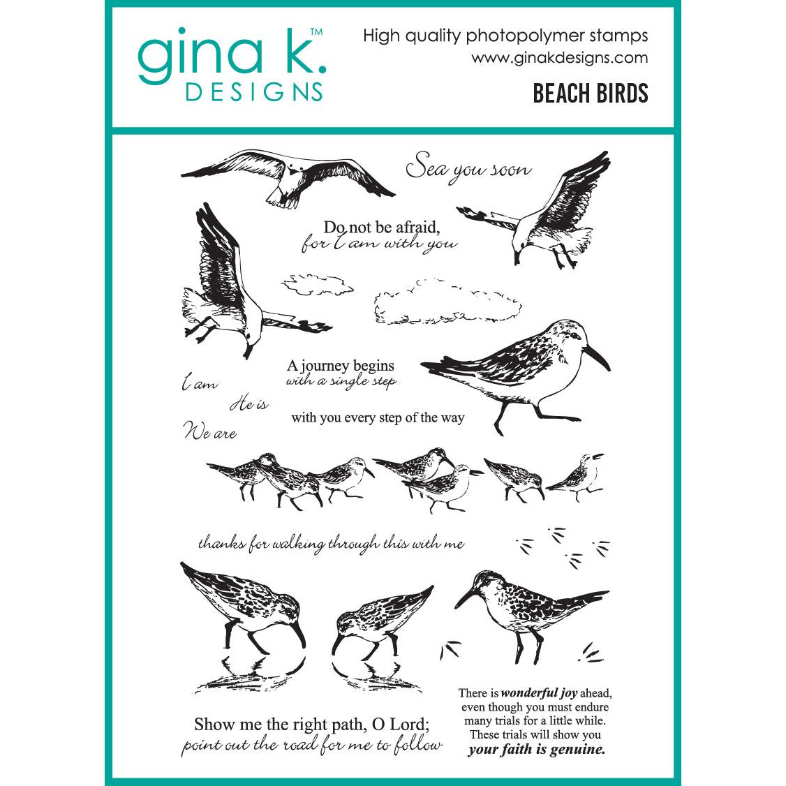 Gina K. Designs - Clear Stamps - Beach Birds-ScrapbookPal
