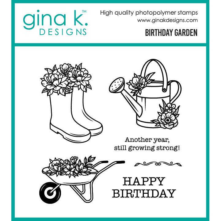 Gina K. Designs - Clear Stamps - Birthday Garden-ScrapbookPal