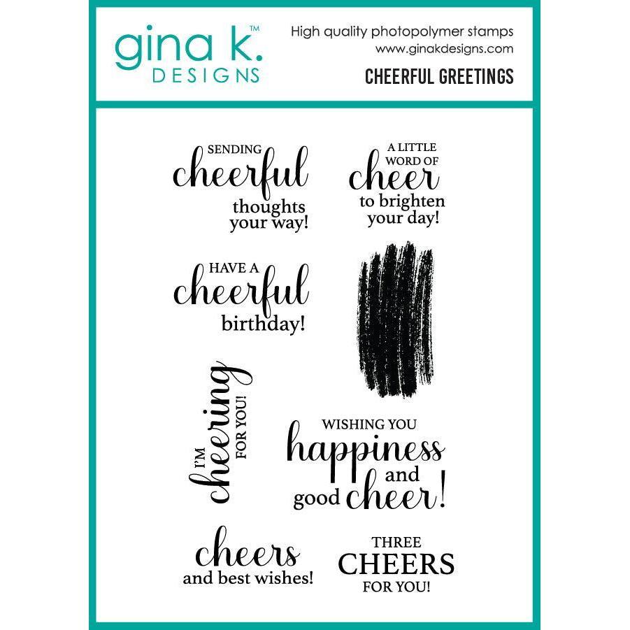 Gina K. Designs - Clear Stamps - Cheerful Greetings-ScrapbookPal