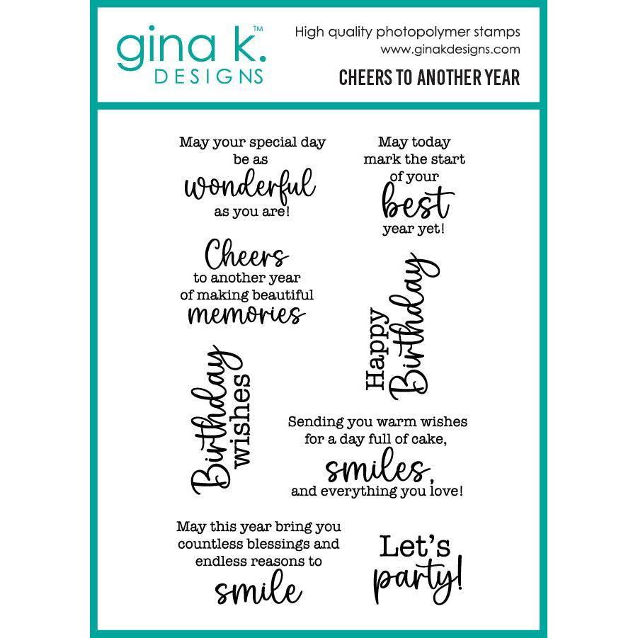 Gina K. Designs - Clear Stamps - Cheers to Another Year-ScrapbookPal