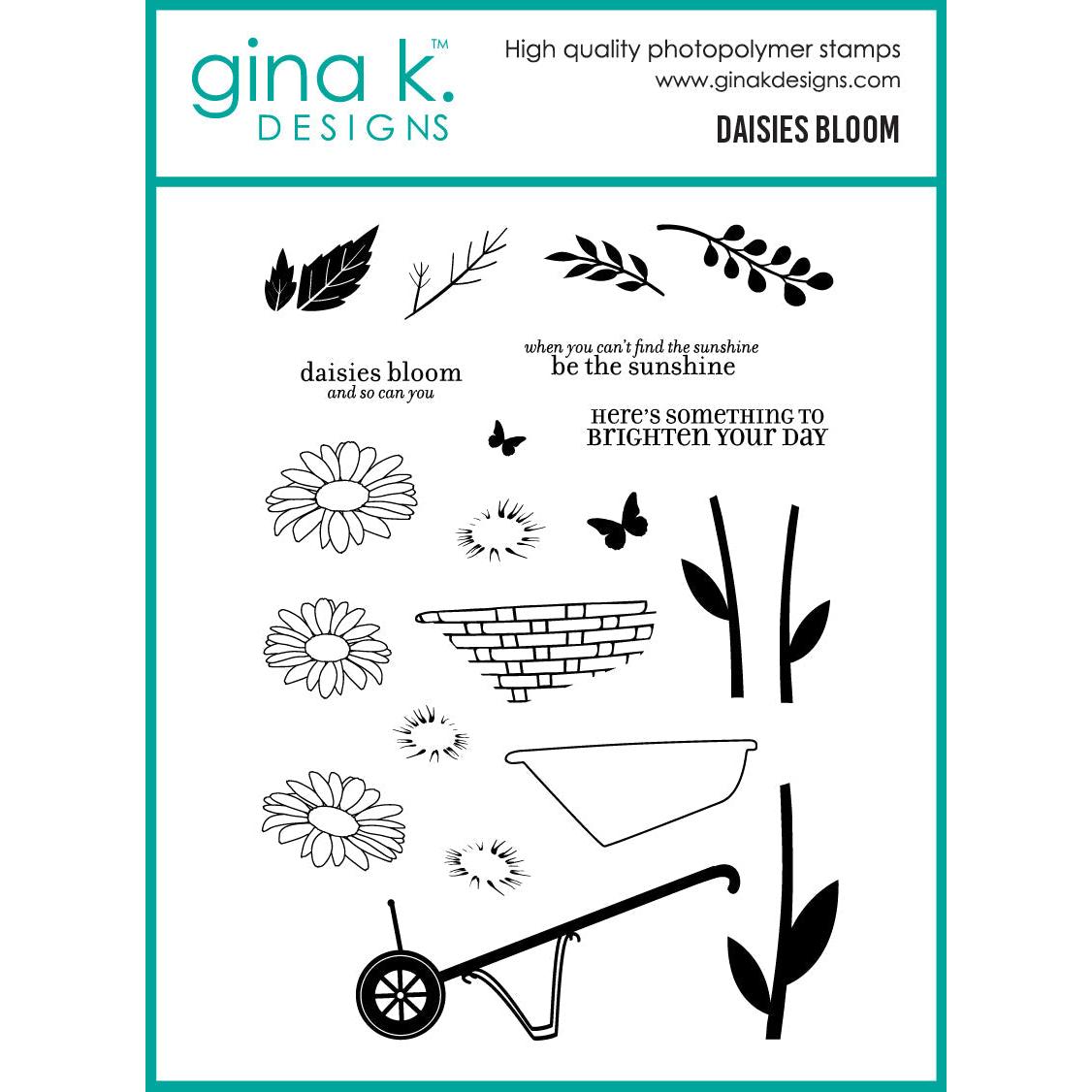 Gina K. Designs - Clear Stamps - Daisies Bloom-ScrapbookPal