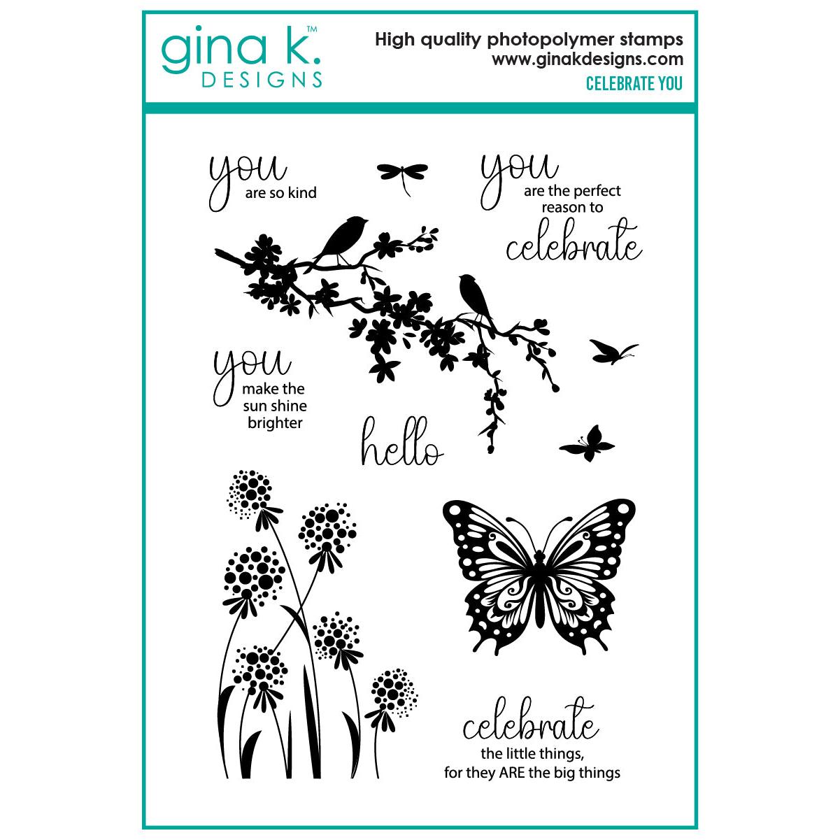 Gina K. Designs - Clear Stamps & Dies - Celebrate You-ScrapbookPal