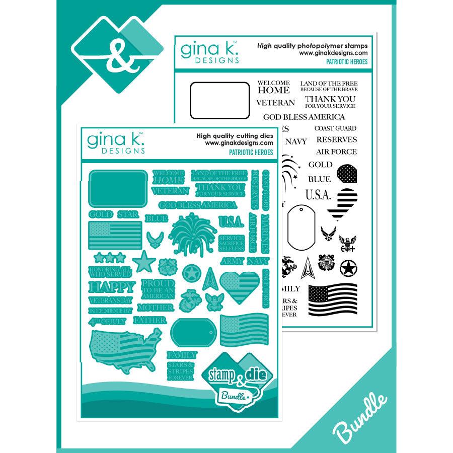 Gina K. Designs - Clear Stamps & Dies - Patriotic Heroes-ScrapbookPal