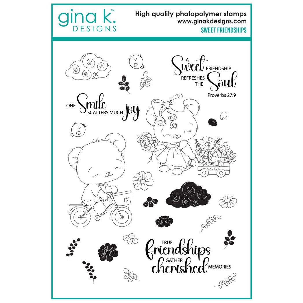 Gina K. Designs - Clear Stamps &amp; Dies - Sweet Friendships-ScrapbookPal