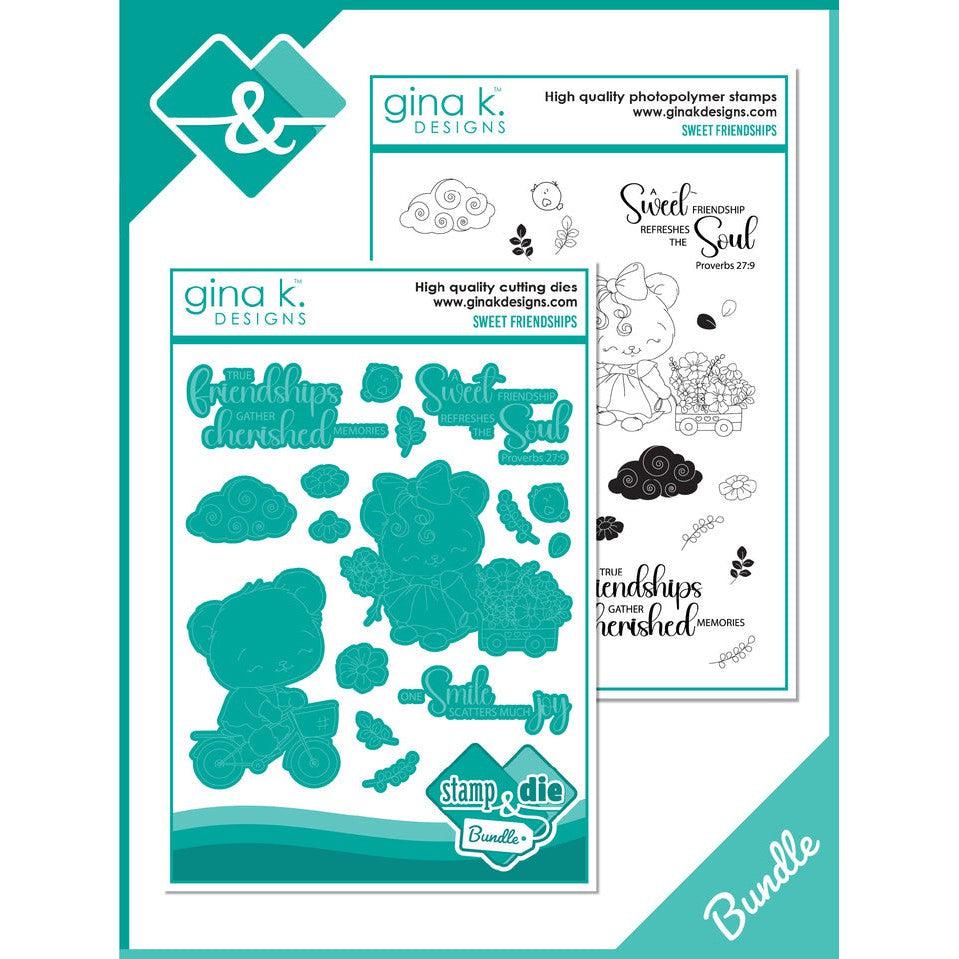 Gina K. Designs - Clear Stamps &amp; Dies - Sweet Friendships-ScrapbookPal