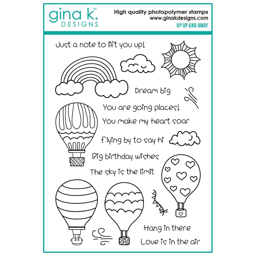 Gina K. Designs - Clear Stamps &amp; Dies - Up, Up and Away-ScrapbookPal