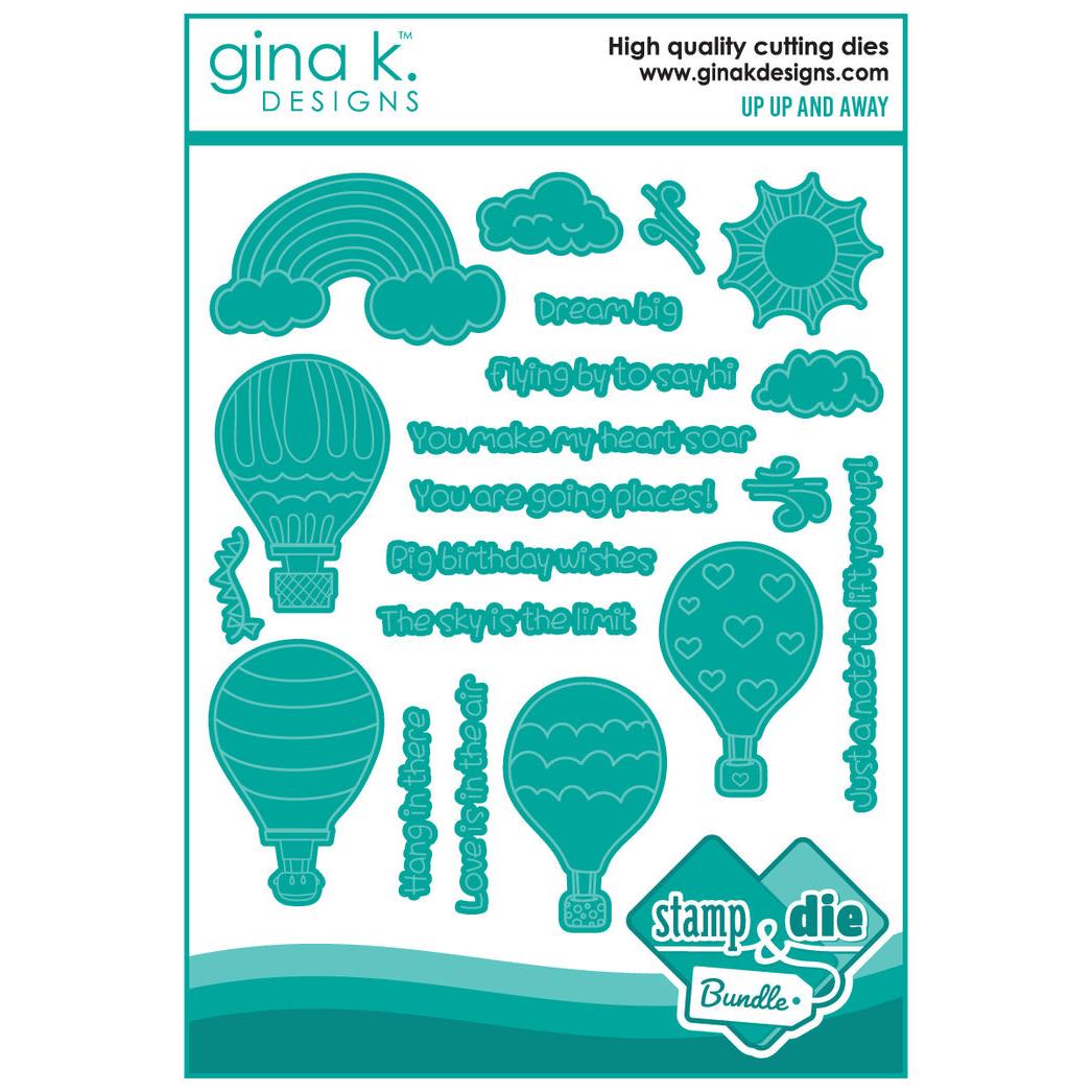 Gina K. Designs - Clear Stamps &amp; Dies - Up, Up and Away-ScrapbookPal