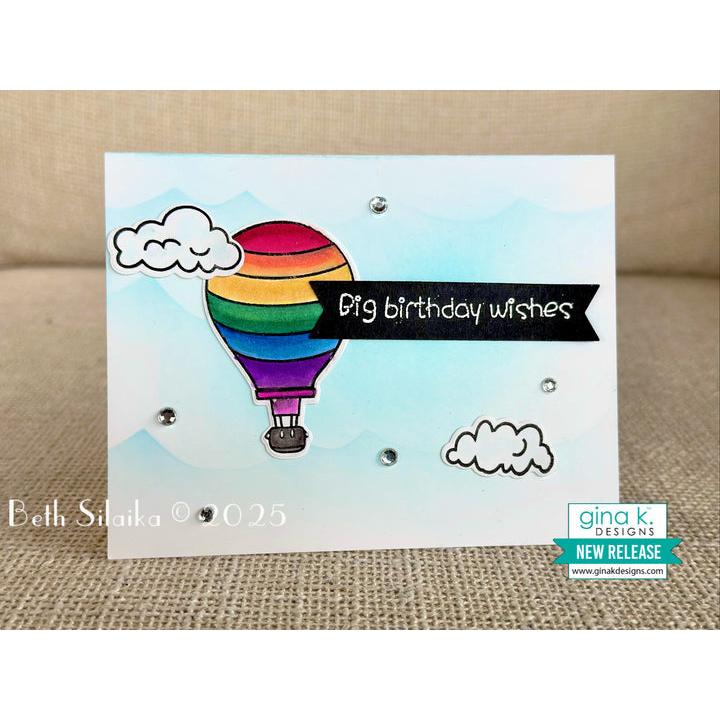 Gina K. Designs - Clear Stamps &amp; Dies - Up, Up and Away-ScrapbookPal