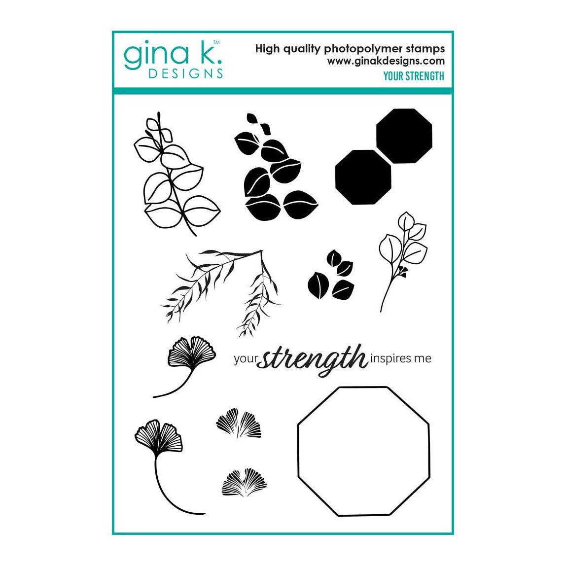 Gina K. Designs - Clear Stamps &amp; Dies - Your Strength-ScrapbookPal