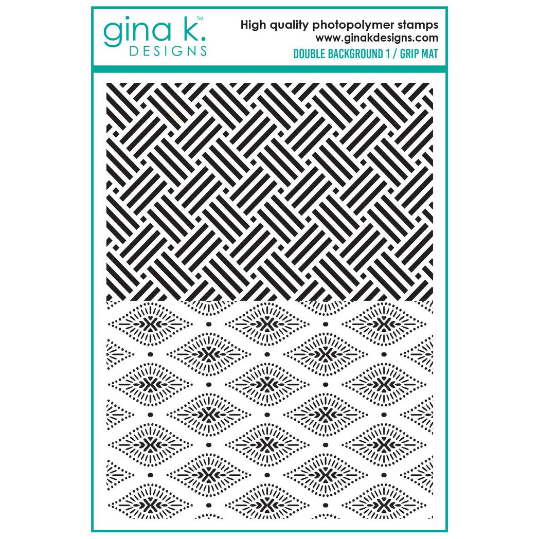 Gina K. Designs - Clear Stamps - Double Background 1 / Grip Mat-ScrapbookPal