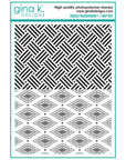 Gina K. Designs - Clear Stamps - Double Background 1 / Grip Mat-ScrapbookPal