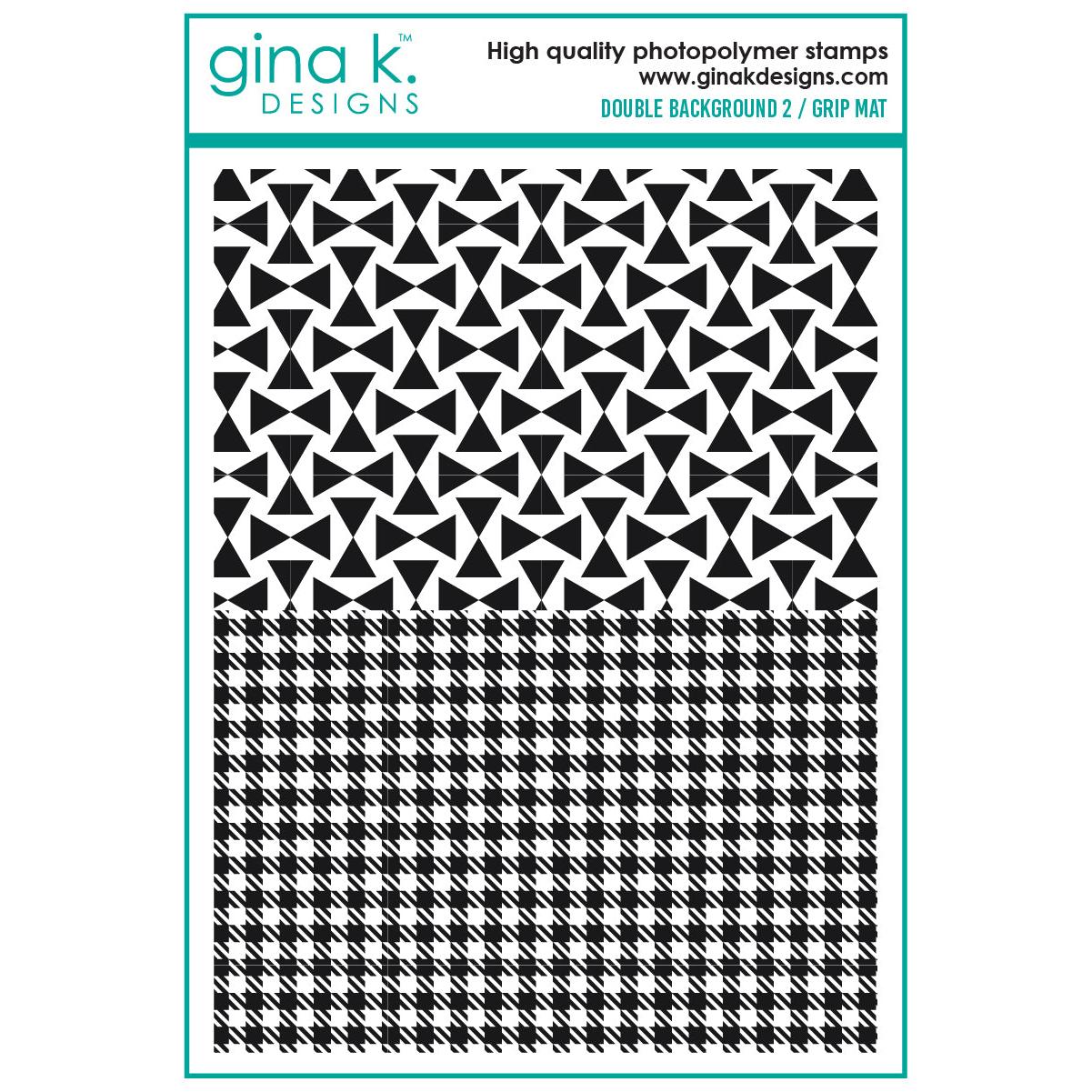 Gina K. Designs - Clear Stamps - Double Background/Grip Mat 2-ScrapbookPal