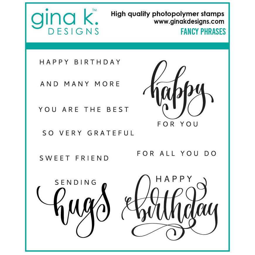 Gina K. Designs - Clear Stamps - Fancy Phrases-ScrapbookPal