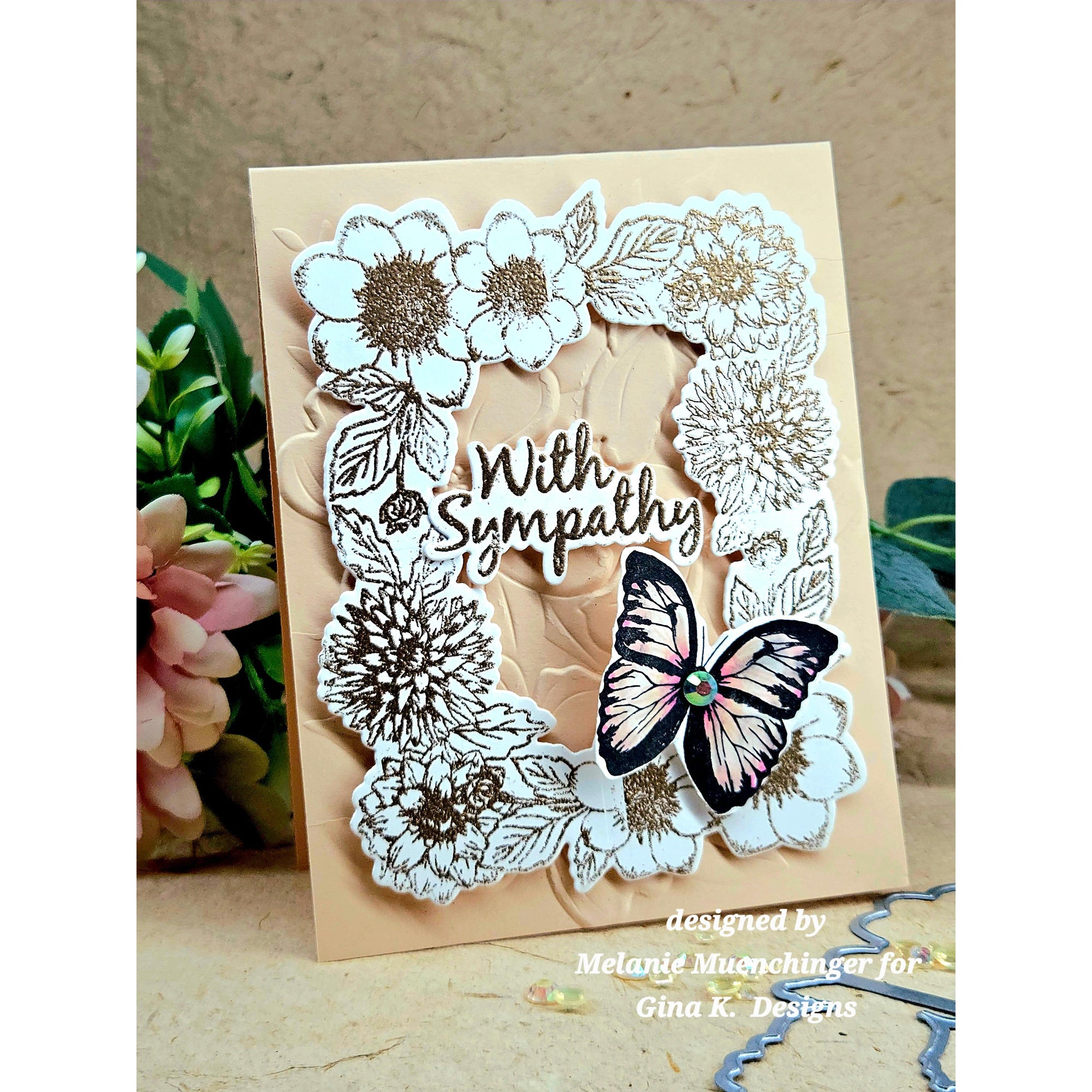 Gina K. Designs - Clear Stamps - Flowering Frame-ScrapbookPal