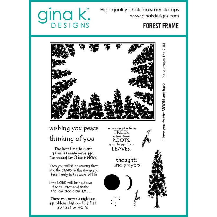 Gina K. Designs - Clear Stamps - Forest Frame-ScrapbookPal