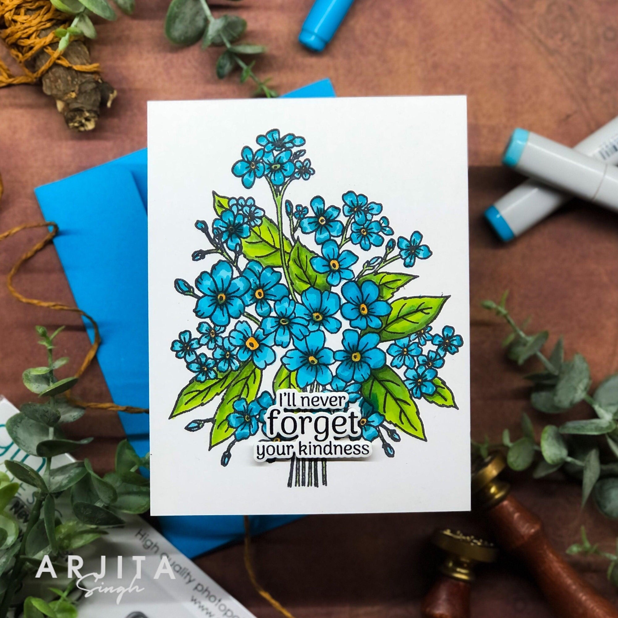 Gina K. Designs - Clear Stamps - Forget-Me-Nots-ScrapbookPal