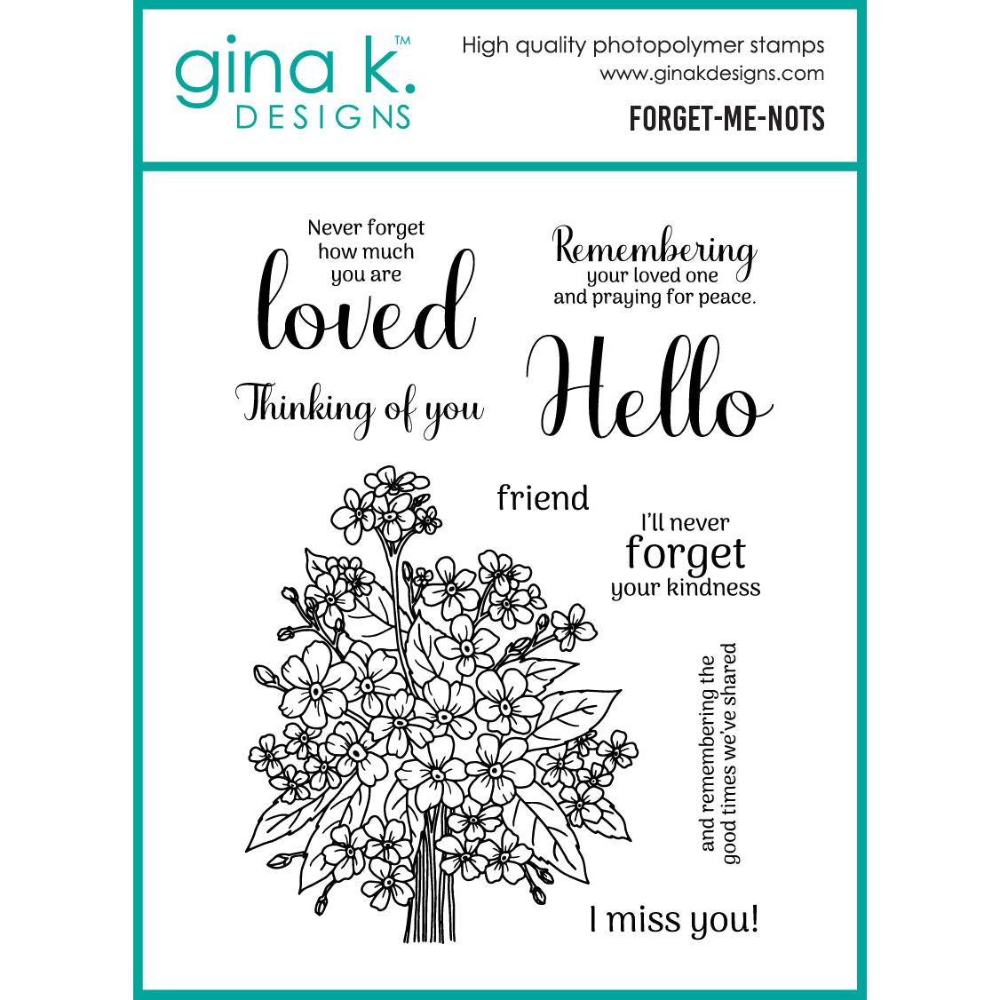 Gina K. Designs - Clear Stamps - Forget-Me-Nots-ScrapbookPal