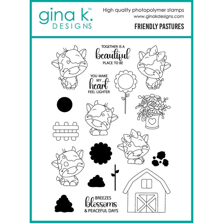 Gina K. Designs - Clear Stamps - Friendly Pastures-ScrapbookPal