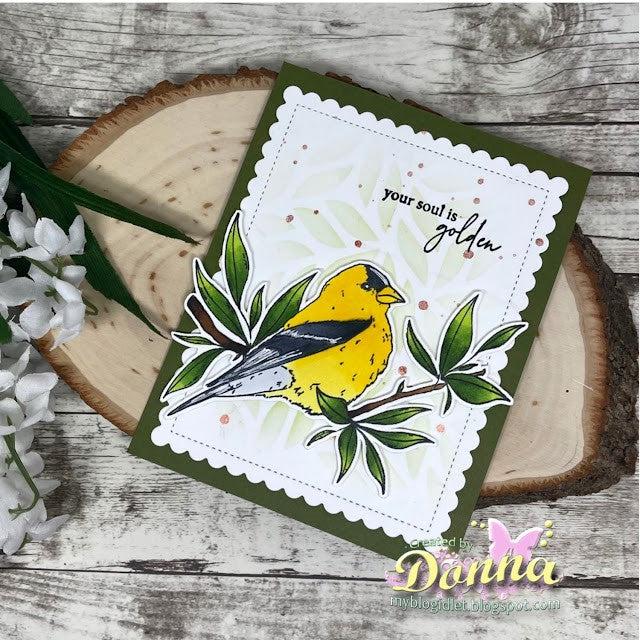 Gina K. Designs - Clear Stamps - Glorious Goldfinches-ScrapbookPal