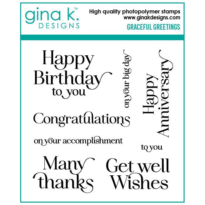 Gina K. Designs - Clear Stamps - Graceful Greetings-ScrapbookPal
